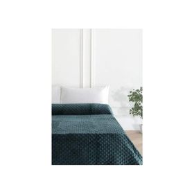 Merinos Pearly Petrol Mavi Tomurcuk Soft Çift Kişilik Battaniye