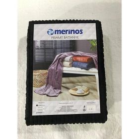Merinos Piramit Siyah 200x220 cm Çift Kişilik Battaniye
