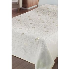 Merinos Pırıltı Embos Pudra Çift Kişilik Battaniye