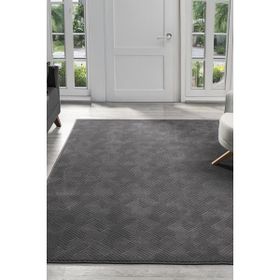 Merinos Rölyef Makinada Yıkanabilir Leke Tutmaz Antrasit Kesme 80x700 cm Yolluk