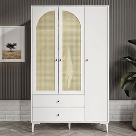 Merlin Mobilya Diamond 3 Kapakli 9 Bölmeli Dolap