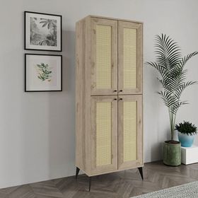 Merlin Mobilya Diamond 4 Kapakli 6 Bölmeli Dolap