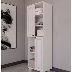 Merlin Mobilya Lara 4 Kapakli 5 Bölmeli Dolap