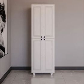 Merlin Mobilya Lara 4 Kapakli 5 Bölmeli Dolap