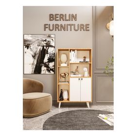 Merlin Mobilya Milano 2 Kapaklı 7 Bölmeli Kitaplık