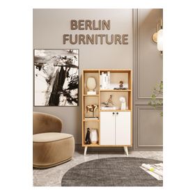 Merlin Mobilya Milano 2 Kapaklı 7 Bölmeli Kitaplık