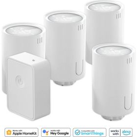 Meross MTS150H-150X4 Wi-fi Assistant ve Alexa Uyumlu Akıllı Hub ve 4 Adet Termostat Vana Seti