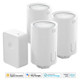 Meross Wi-Fi Uzaktan Kontrollü Akıllı HUB ve 3 Adet Termostat Vana Seti
