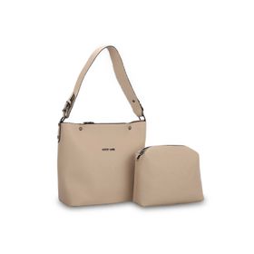 Merry Lane Palermo Naturel Koyu Bej Kadın Omuz Çantası