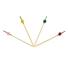 Mert JM-027 9 cm 50 Adet Kırmızı Bambu Kürdan Davul