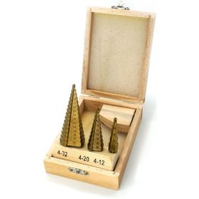 MertTools 3 Parça Kademeli Panç Sac Delgi Seti Matkap Ucu