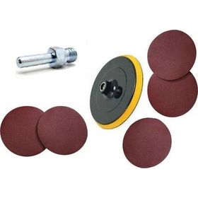 MertTools 7 Parça Matkaba Takılır Aparatlı Cırtlı Disk Zımpara Altı Seti