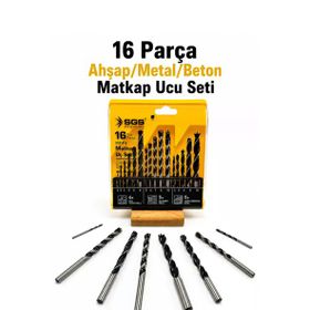 MertTools Ahşap-Metal-Beton 16 Parça Matkap Ucu Seti