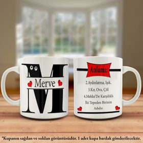 Merve İsmi Ve Anlamı İsme Özel Tasarım Kupa Bardak