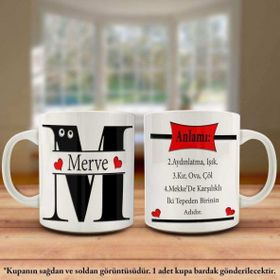 Merve İsmi Ve Anlamı İsme Özel Tasarım Kupa Bardak