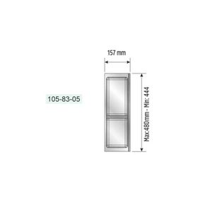 Mesan 105-83-05-309 Traybond 157 mm 2 Bölme Antrasit Kaşıklık
