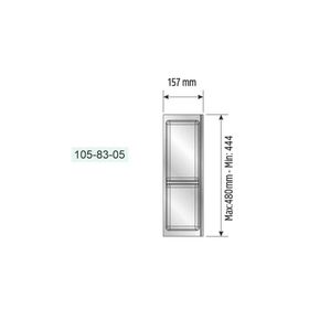 Mesan 105-83-05-309 Traybond 157 mm 2 Bölme Antrasit Kaşıklık