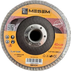 Meşem 40 Kum 115x22 mm Metal Ahşap Flap Disk Zımpara