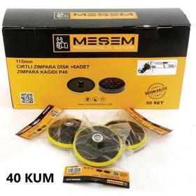 Meşem 6 Yedekli 115 mm 40 Kum Cırtlı Zımpara