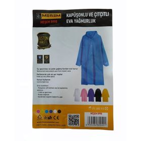 Meşem 8998 Kapüşonlu ve Çıtçıtlı Eva Yağmurluk