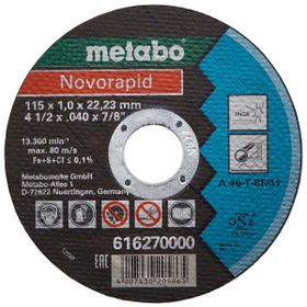 Metabo Novorapid 616270000 115 x 1.0 x 22.23 mm Metal Kesici Disk