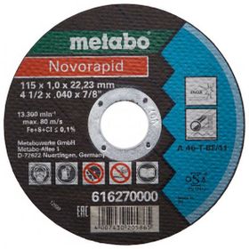 Metabo Novorapid 616270000 115 x 1.0 x 22.23 mm Metal Kesici Disk