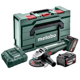 Metabo W 18 L 9-125 18V 4.0 Ah 125 mm Çift Akülü Şarjlı Avuç Taşlama Makinesi