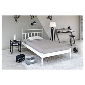 Metalia 90x190 cm Beyaz Lima Tek Kişilik Karyola