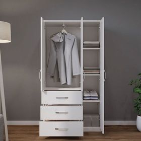 Metalia Ece Lux 3 Kapılı 3 Çekmeceli Gardırop