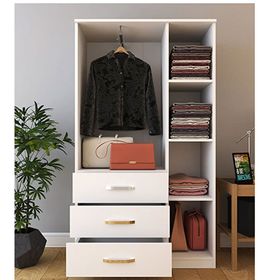 Metalia Ece Lux 3 Kapılı 3 Çekmeceli Gardırop