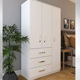 Metalia Ece Lüx 3 Kapılı 3 Çekmeceli Gardrop