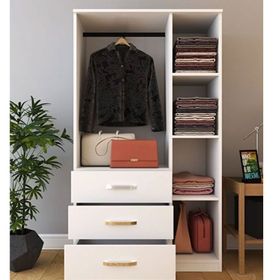 Metalia Ece Lüx 3 Kapılı 3 Çekmeceli Gardrop