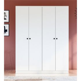 Metalia GM 052 4 Kapılı Düğme Kulplu Gardrop