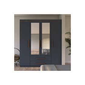 Metalia GM 0815 Nisa Delüx 4 Kapılı 2 Çekmeceli Aynalı Gardrop
