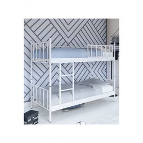 Metalia GM-127 Beyaz 90x190 cm Ayarlanabilir Çiftli Ranza