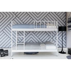 Metalia GM-127 Beyaz 90x190 cm Ayarlanabilir Çiftli Ranza