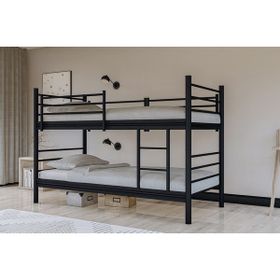 Metalia GM-129 Siyah 90x190 cm Level Ayrılabilir Çiftli Ranza