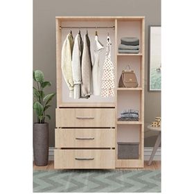 Metalia GM 302-S Ece Lüx 3 Kapı 3 Çekmeceli Sonomo Gardırop