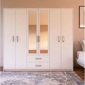 Metalia GM0033 6 Kapaklı 2 Çekmeceli Aynalı Gardrop
