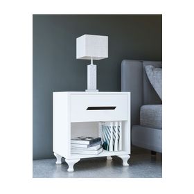 Metalia GM020 Siyah Kulplu Beyaz Komodin
