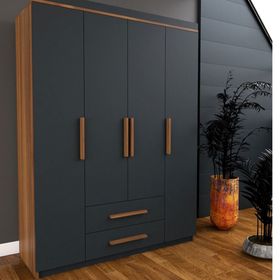 Metalia GM817 Perla Lüx 4 Kapılı 2 Çekmeceli Gardrop