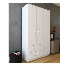 Metalia Home Düğme 3 Kapaklı 2 Çekmeceli Gardırop