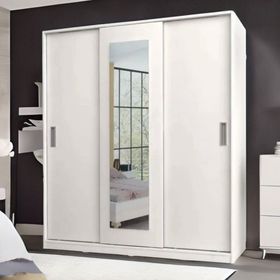 Metalia Sline 3 Kapaklı Aynalı Sürgülü Gardrop