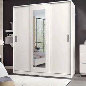 Metalia Sline 3 Kapaklı Aynalı Sürgülü Gardrop