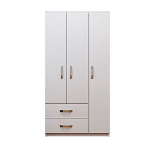 Metalia Snow 3 Kapaklı 2 Çekmeceli Gardrop