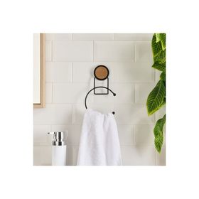Metalife 25.5 cm Siyah Yuvarlak Havluluk
