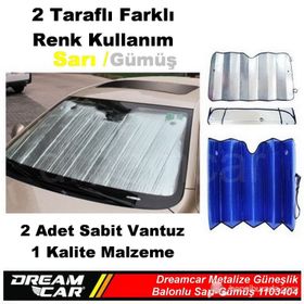 Metalize 60X130 cm Gümüş Güneşlik