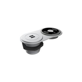 Metalline Circular-Line Gümüş Modüler Wireless USB Hızlı Şarj Kutusu
