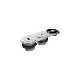 Metalline Circular-Line Gümüş Modüler Wireless USB Type C Hızlı Şarj Kutusu