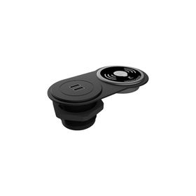 Metalline Circular-Line Siyah Modüler Wireless USB Hızlı Şarj Kutusu